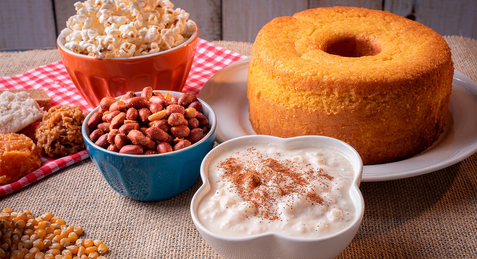 It's Cool Receitas de Festa Junina, foto de mesa com comunidades típicas das festas de São João